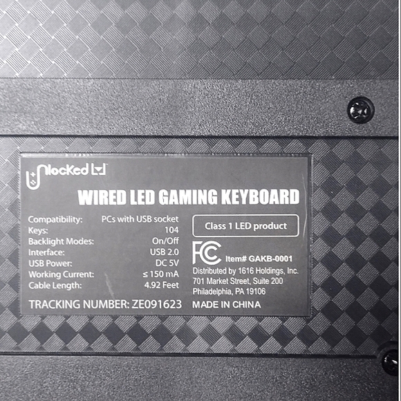 EUC Unlocked USB Wired LED Gaming Keyboard - Picture 7 of 7